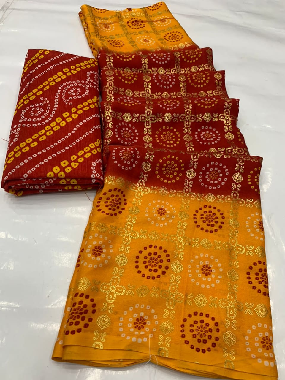 Mahek 72 Designer Bandhani Print Georgette Regular Wear Latest Saree